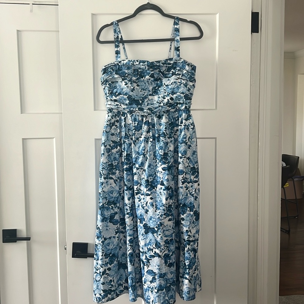 Emerson Poplin wide strap midi dress